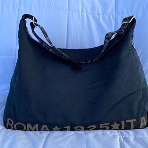 Vintage black Fendi Roma 1925 Italy Nylon with adjustable strap.
